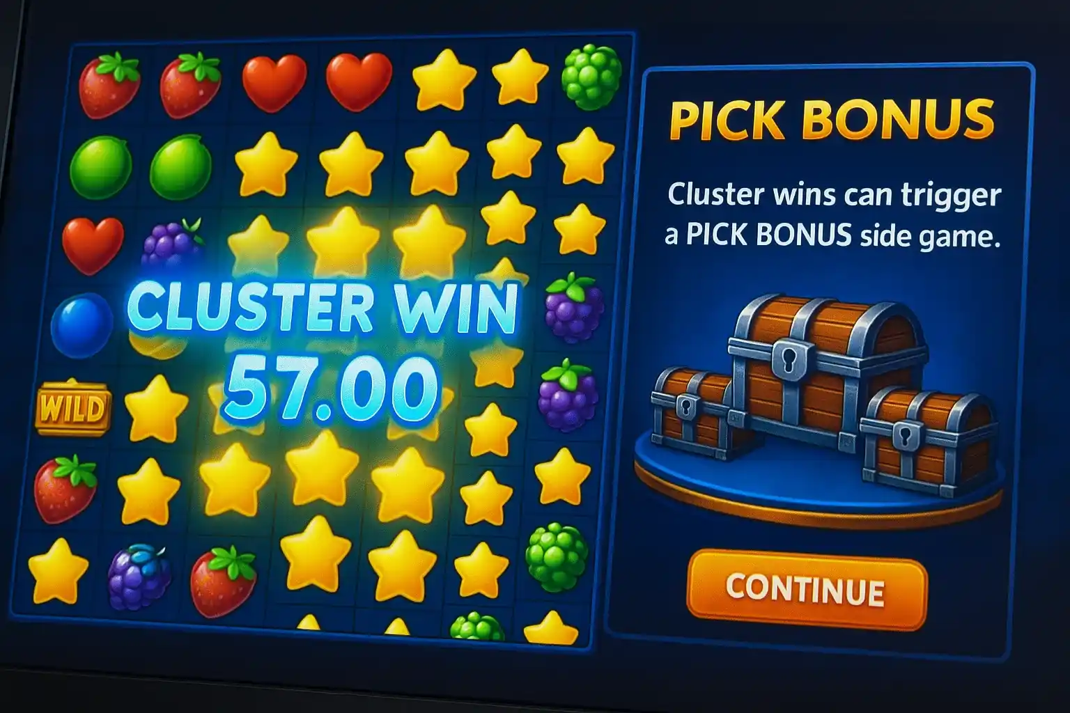 Why Do Cluster Wins Trigger Side Games?